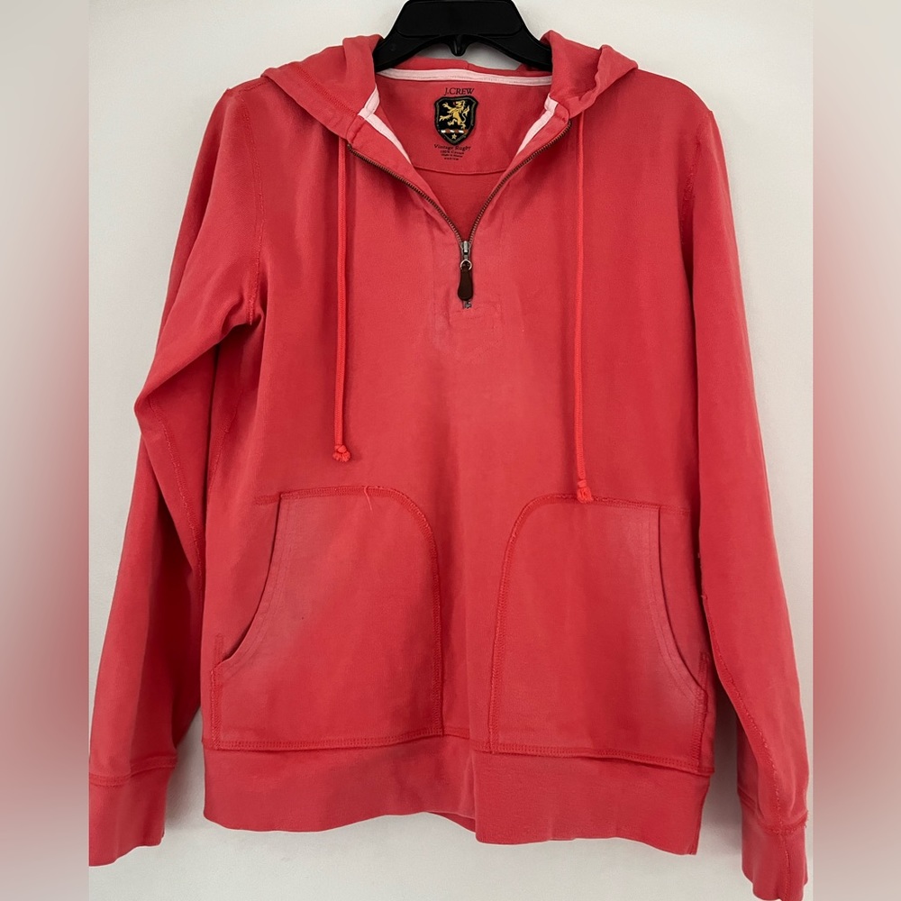 VGUC J Crew “Vintage Rugby” hoodie sweatshirt Medium